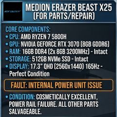 Broken / For Parts: Medion Beast X25 RTX 3070