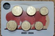 France Brilliant Uncirculated Euro Coin Set Mixed (2023-2024) - New National Designs