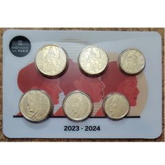 France Brilliant Uncirculated Euro Coin Set Mixed (2023-2024) - New National Designs