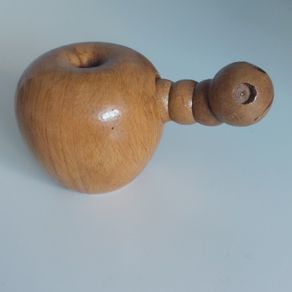 Whimsical Hand turned wooden apple