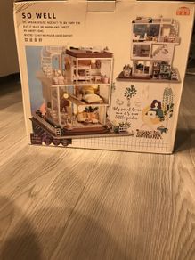 DIY Doll House kit, So well Craft Kit for Adults, Mini Villa with furniture