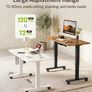 Electric Height Adjustable Standing Desk, 100x60cm Sit Stand Desk with Cable Tray, Hook and Storage Pocketse, Stand Up Desk with Memory Controller for Home Office Image 7