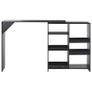 Bar Table with Moveable Shelf Black 138x40x120 cm Image 4