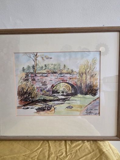 "Bridge at Laragh" Watercolour by Michael Walsh - Signed and dated