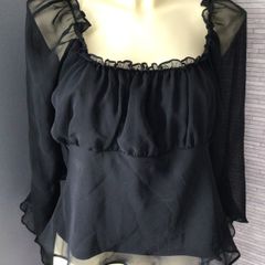 Black Chiffon Top