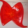 Large Sculptural Red Art Glass Centerpiece Image 5