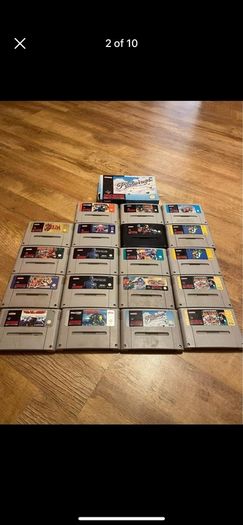 original Super Nintendo bundle with 10 games