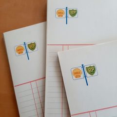Vintage Shell-BP lined paper