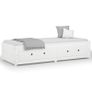 Day Bed without Mattress White 90x200 cm Image 2