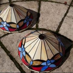 Pair of Tiffany style lamp shades