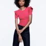 ZARA Red Ribbed Bodysuit Size S / EUR 36 Image 3