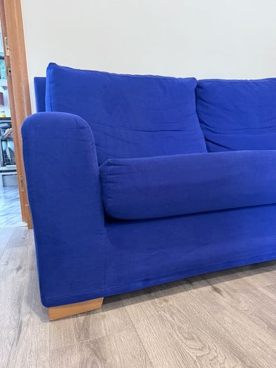 Large 4-seater fabric sofa