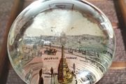 Antique Victorian Souvenir Domed Glass Picture Paperweight