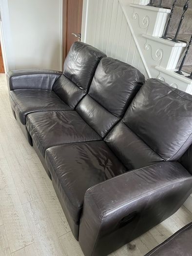 reclining sofa and armchair