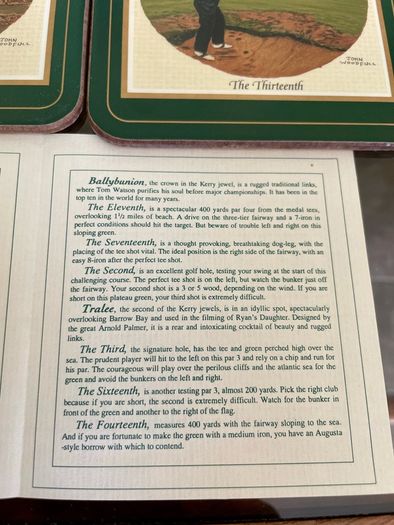 Six Irish Golfing Greats Pimpernel Irish Heritage Collection Coasters