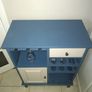 Blue and cream wooden drinks cabinet Image 2