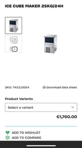 Combi steel Ice Cube maker