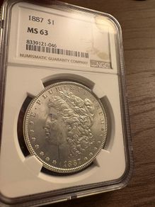 USA 1887 Morgan Dollar MS 63