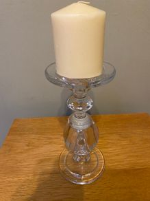 Glass Pillar Candle Holder