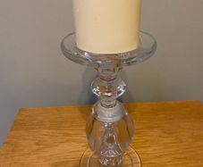 Glass Pillar Candle Holder