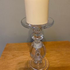 Glass Pillar Candle Holder