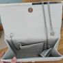 Ladies Silver Clutch Bag - Evening Bag - Purse Handbag With Detachable Chain Strap Image 3