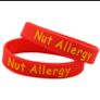 Free post! Medical silicone wristband for kids nut allergy alert wristband Image 2