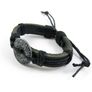 Leather Viking Rune Norse Shield Bracelet Wrist Band Adjustable Arm Band 19cm Image 3