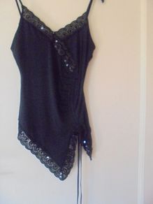 Black Lace String Top for Sale