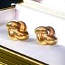 Vintage Hallmarked 9ct Gold 'Knot' Earrings Image 10