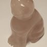 Carved Cat Figurine in Rose Quartz Stone Image 2
