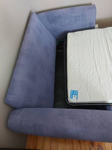 Blue Sofa Bed new seat cushions