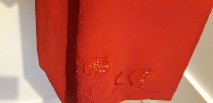 Red Embellished Beaded Wrap by John Rocha