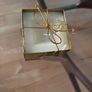 Christmas Candle and Golden Candle Holder Image 2