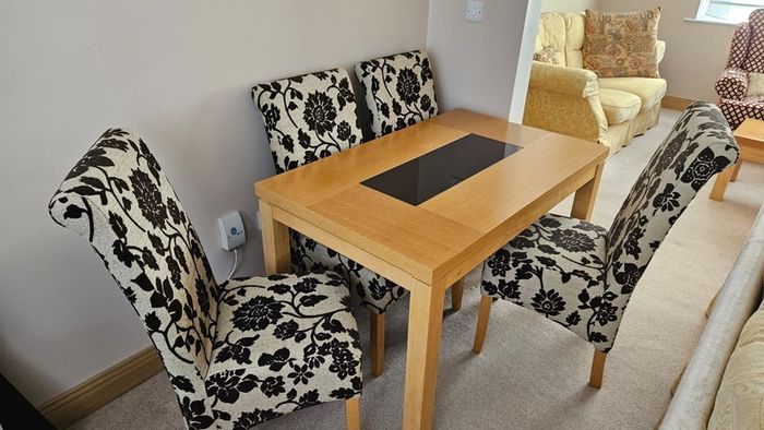 Oak tables and chairs