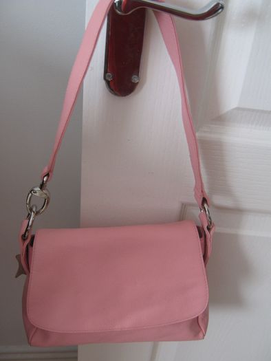 pink leather bag, used a few times
