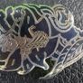 Antique Asian Brooch Sterling Silver and Enamel Image 3
