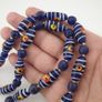 Antique Venetian African Style Stripe Eyes & Blue Glass Beads Necklace Image 4