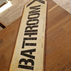 Bathroom tin sign