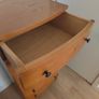 beautiful vintage solid wooden tall boy chest of drawers Image 3