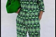 Fab Zara Bloggers Insta Famous Green Printed Co Ord Set Shirt and Wide Leg Trousers