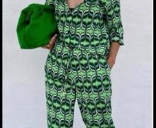 Fab Zara Bloggers Insta Famous Green Printed Co Ord Set Shirt and Wide Leg Trousers