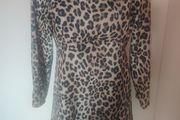 BNWT Zara leopard print long sleeve skater dress size UK10 EU38 Postage included