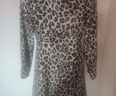 BNWT Zara leopard print long sleeve skater dress size UK10 EU38 Postage included