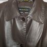 Ladies Brown Leather Coat Image 3