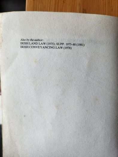 A Casebook On Irish Land Law. J. C. W.wylie. 1984 Very Large Volume Paperback In Good Condition.  See Photos For Same.