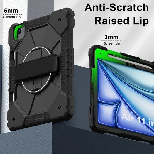 iPad Air II 2024/2025 Heavy Duty Cover in Black