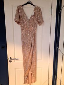 Quiz Sequin Midaxi Wrap Dress