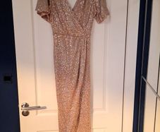 Quiz Sequin Midaxi Wrap Dress