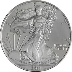 2011 USA 1 Dollar 1 oz Silver Bullion Coin American Eagle BU (In Capsule)